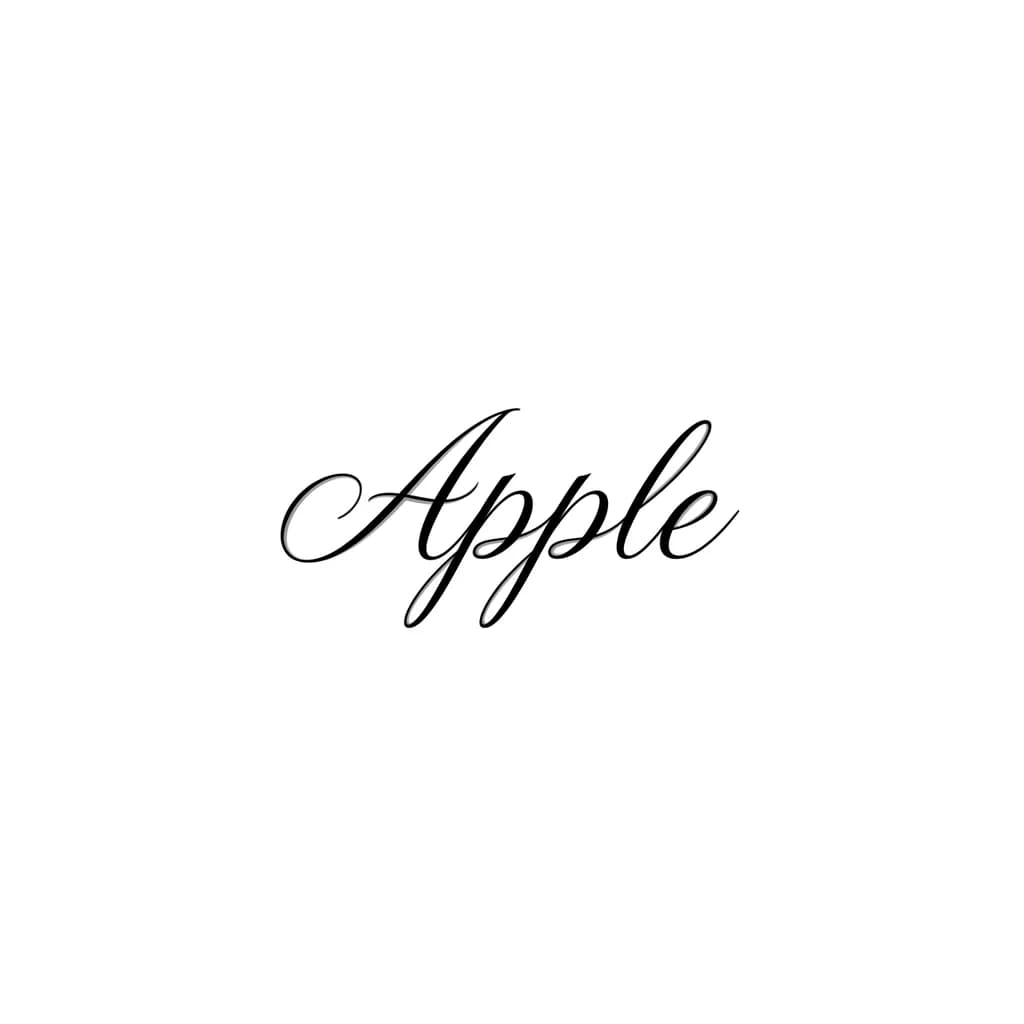 eu quero que faça um lettring bem bonito com a palavra ''Apple'