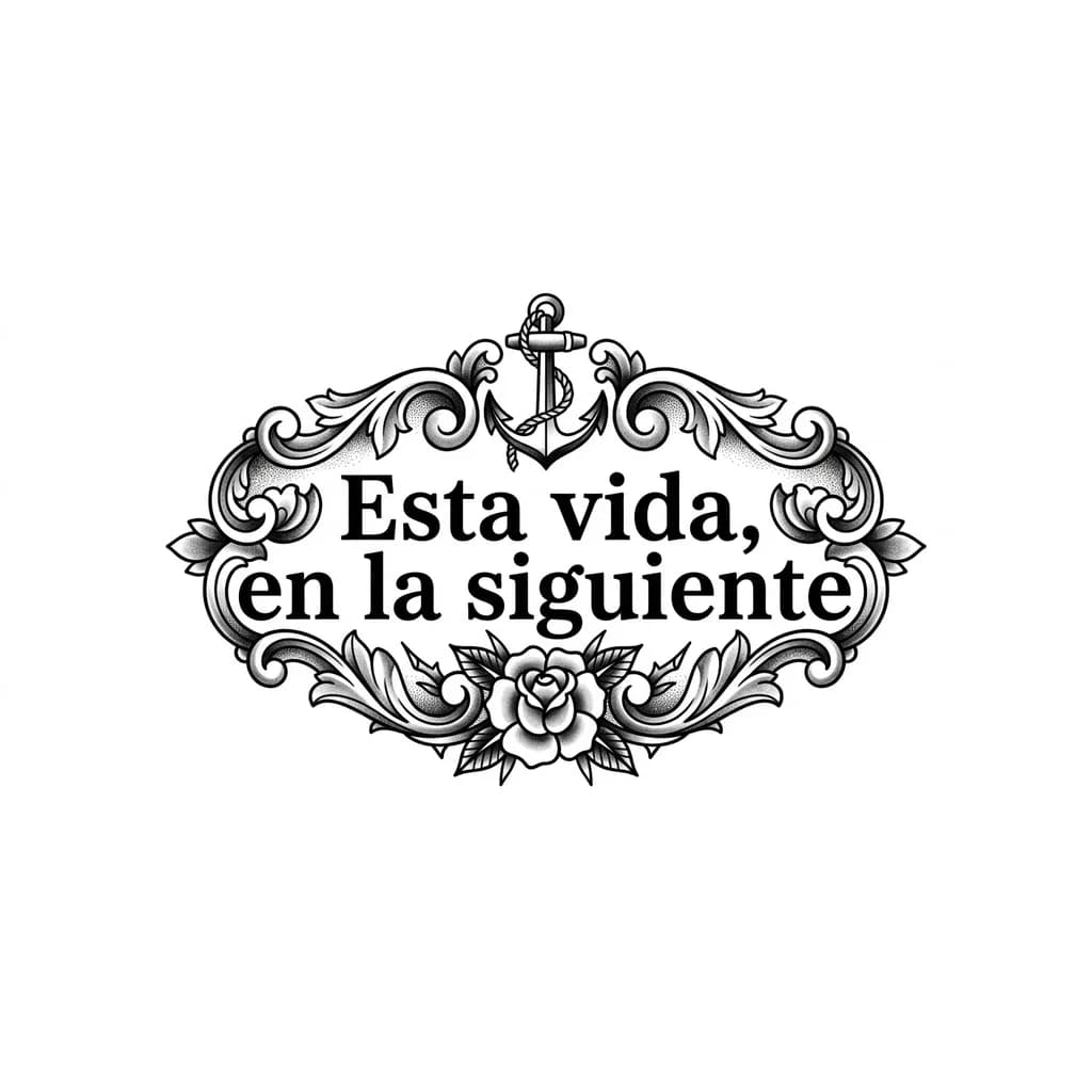 Frase sola y en inglés 
De forma prolija 