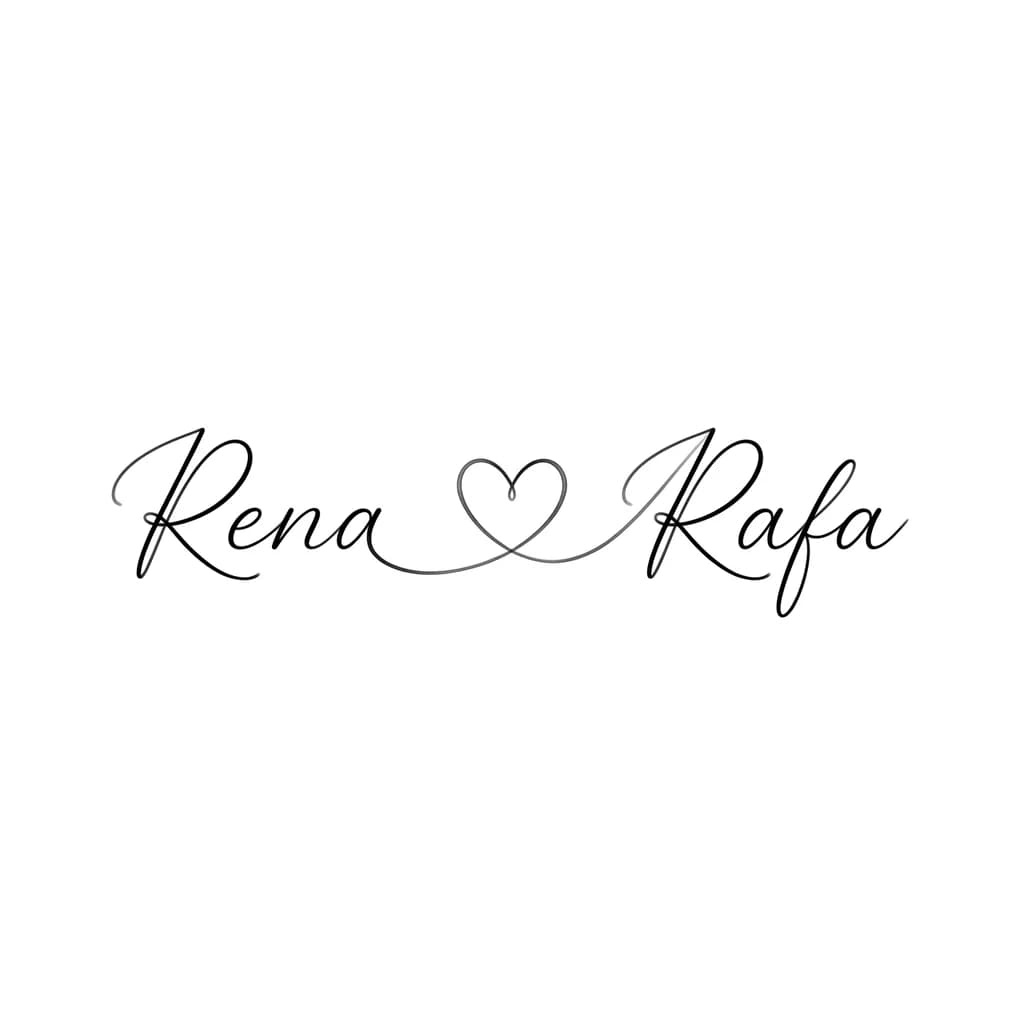 Mi idea es tatuarme el nombre de mis hijas con una letra manuscrita de estilo fino y limpio.
Unidas con un corazon.
Vi en printrest el tipp de letra :
White angélica 
Baginda script
