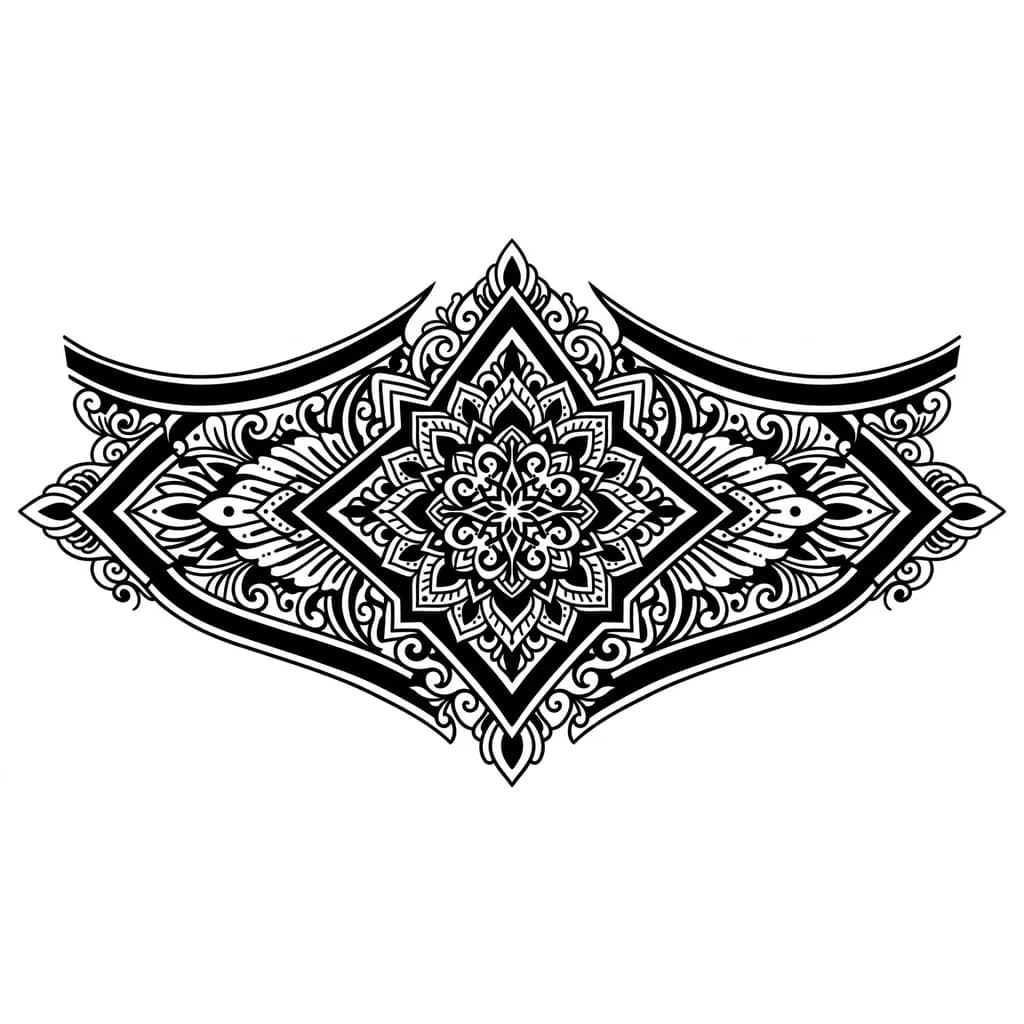 blastover blackwork abdomen y costillas