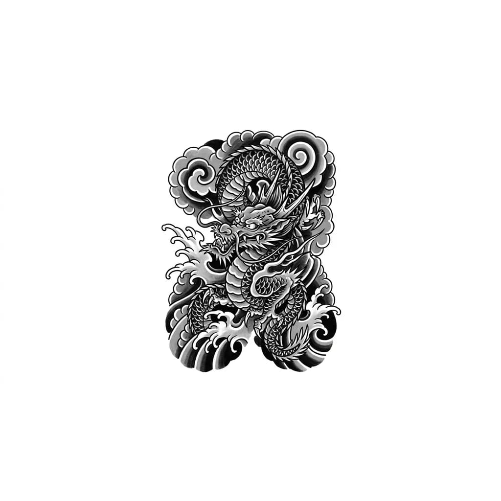 Dragon Tattoo тату эскиз