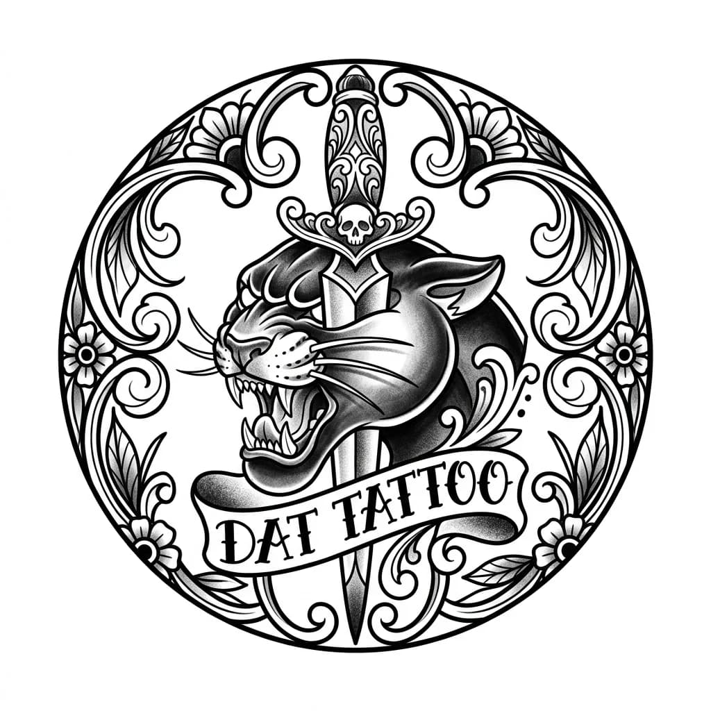 Mi nombre es Malco Calvete, me creé un perfil de Instagram que se llama Dat Tattoo y mi idea es enfocarme en neotradicional y black neo. Quiero un log circular para Instagram para mi página