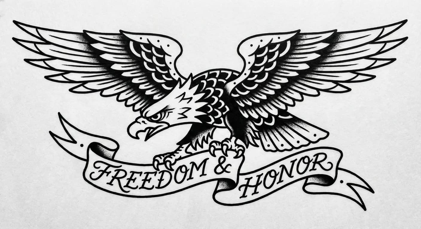 Old school eagle