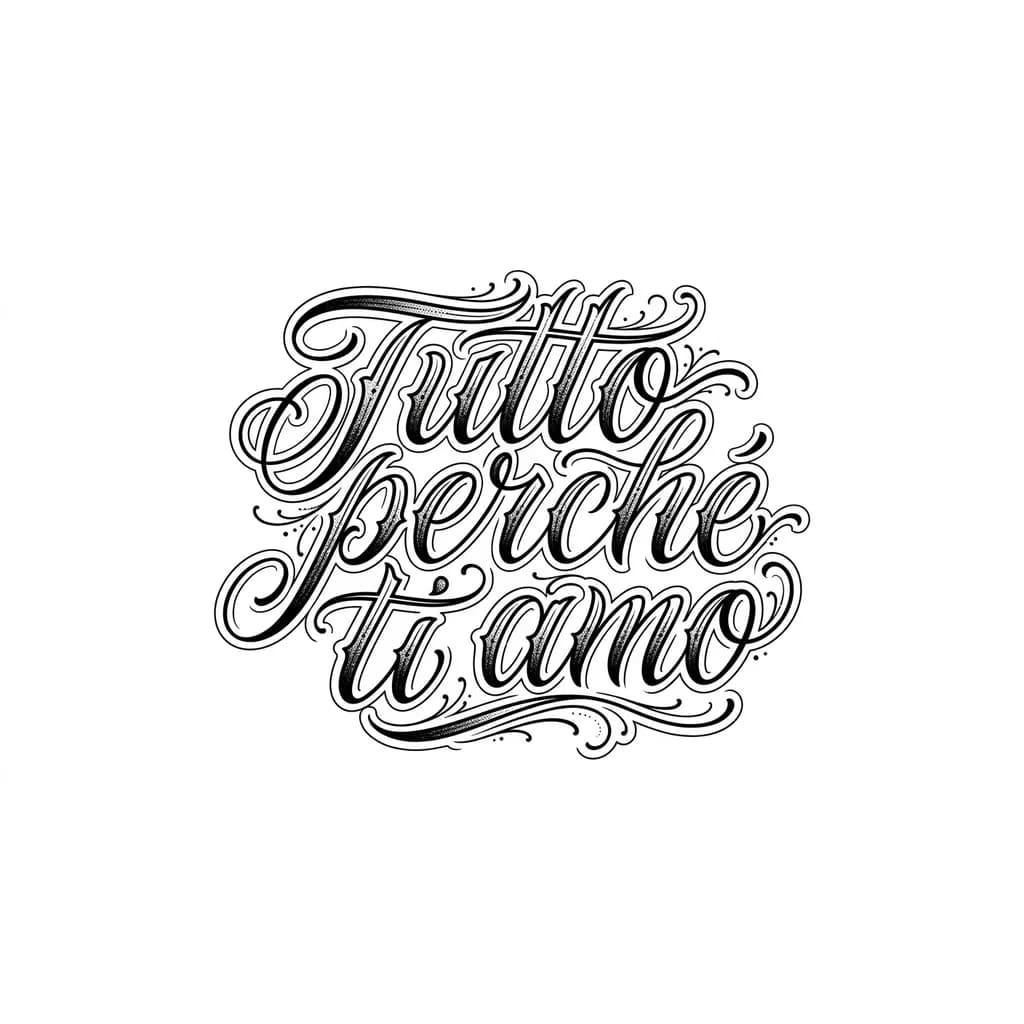 uma escrita diferente para tatuagem de casal que fique bonito, nada muito minimalista ou exagerado